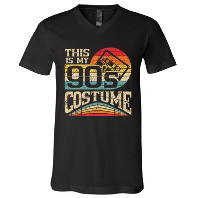 Vintage 90s Outfit This Is My 90s Costume Party V-Neck T-Shirt