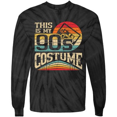 Vintage 90s Outfit This Is My 90s Costume Party Tie-Dye Long Sleeve Shirt