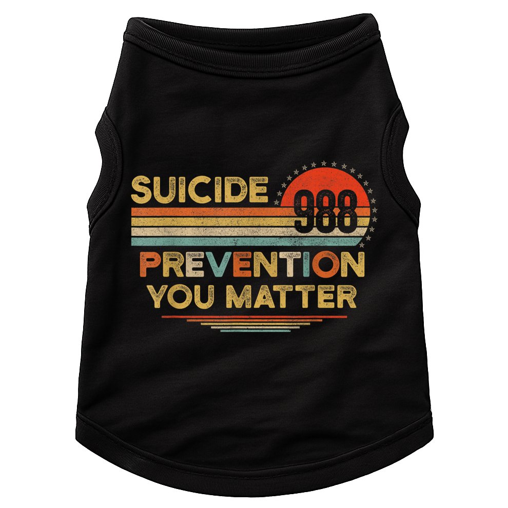 Vintage 988 Shirt Suicide Prevention 988 Doggie Tank