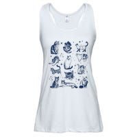 Vintage 90s Tattoo Cat Retro Kitten Nature Ladies Essential Flowy Tank