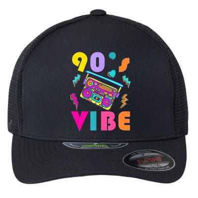 Vintage 90s Vibe 90s Music Lover I Heart The Nineties Flexfit Unipanel Trucker Cap