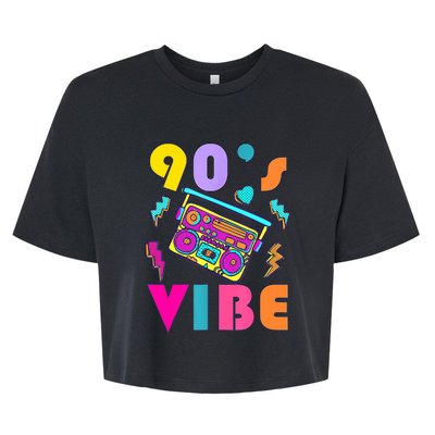 Vintage 90s Vibe 90s Music Lover I Heart The Nineties Bella+Canvas Jersey Crop Tee