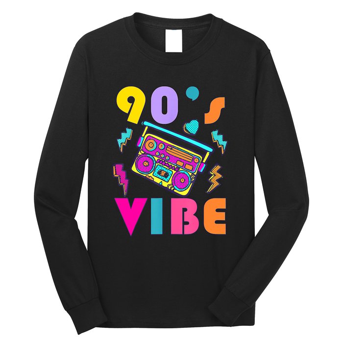 Vintage 90s Vibe 90s Music Lover I Heart The Nineties Long Sleeve Shirt