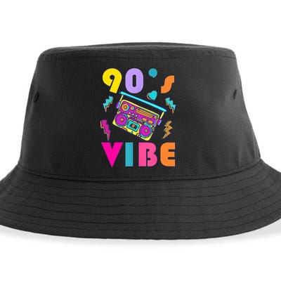 Vintage 90s Vibe 90s Music Lover I Heart The Nineties Sustainable Bucket Hat