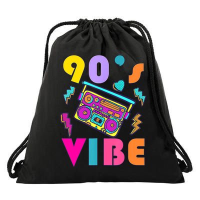 Vintage 90s Vibe 90s Music Lover I Heart The Nineties Drawstring Bag