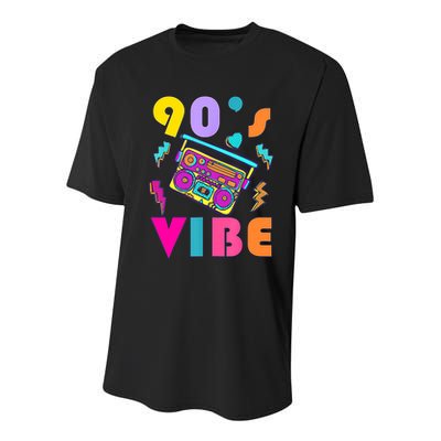Vintage 90s Vibe 90s Music Lover I Heart The Nineties Youth Performance Sprint T-Shirt