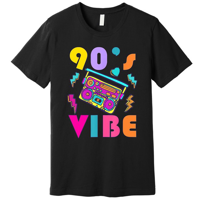 Vintage 90s Vibe 90s Music Lover I Heart The Nineties Premium T-Shirt