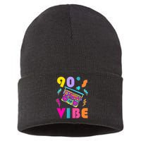 Vintage 90s Vibe 90s Music Lover I Heart The Nineties Sustainable Knit Beanie