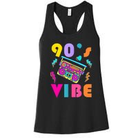 Vintage 90s Vibe 90s Music Lover I Heart The Nineties Women's Racerback Tank