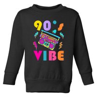 Vintage 90s Vibe 90s Music Lover I Heart The Nineties Toddler Sweatshirt