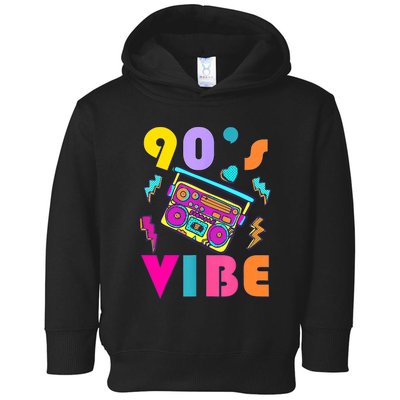 Vintage 90s Vibe 90s Music Lover I Heart The Nineties Toddler Hoodie