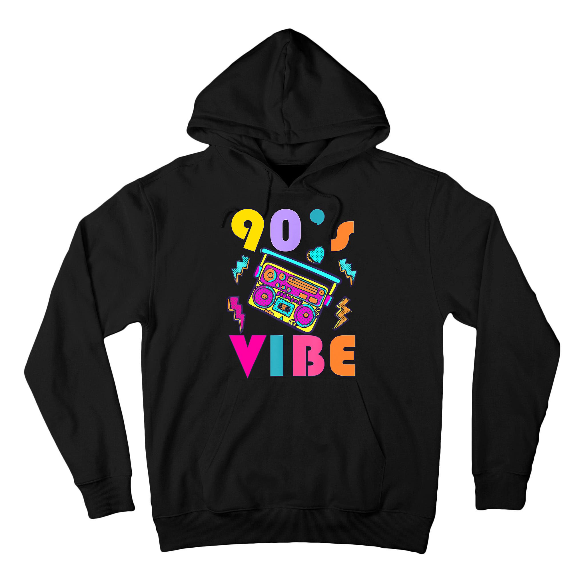 Vintage 90s Vibe 90s Music Lover I Heart The Nineties Tall Hoodie