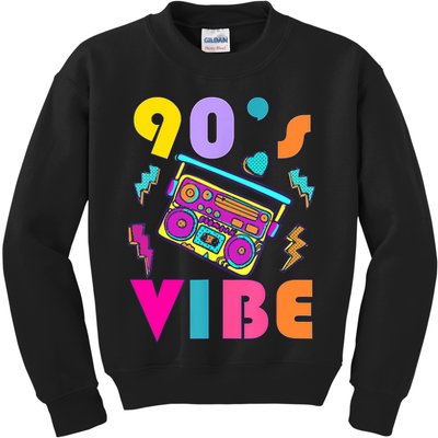 Vintage 90s Vibe 90s Music Lover I Heart The Nineties Kids Sweatshirt