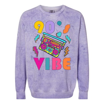 Vintage 90s Vibe 90s Music Lover I Heart The Nineties Colorblast Crewneck Sweatshirt