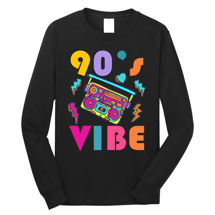 Vintage 90s Vibe 90s Music Lover I Heart The Nineties Long Sleeve Shirt