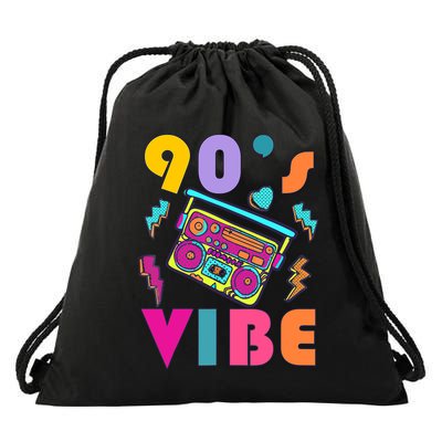 Vintage 90s Vibe 90s Music Lover I Heart The Nineties Drawstring Bag