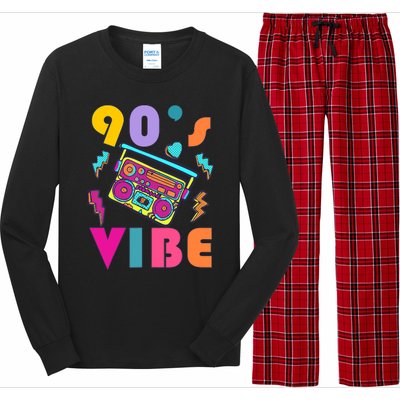 Vintage 90s Vibe 90s Music Lover I Heart The Nineties Long Sleeve Pajama Set