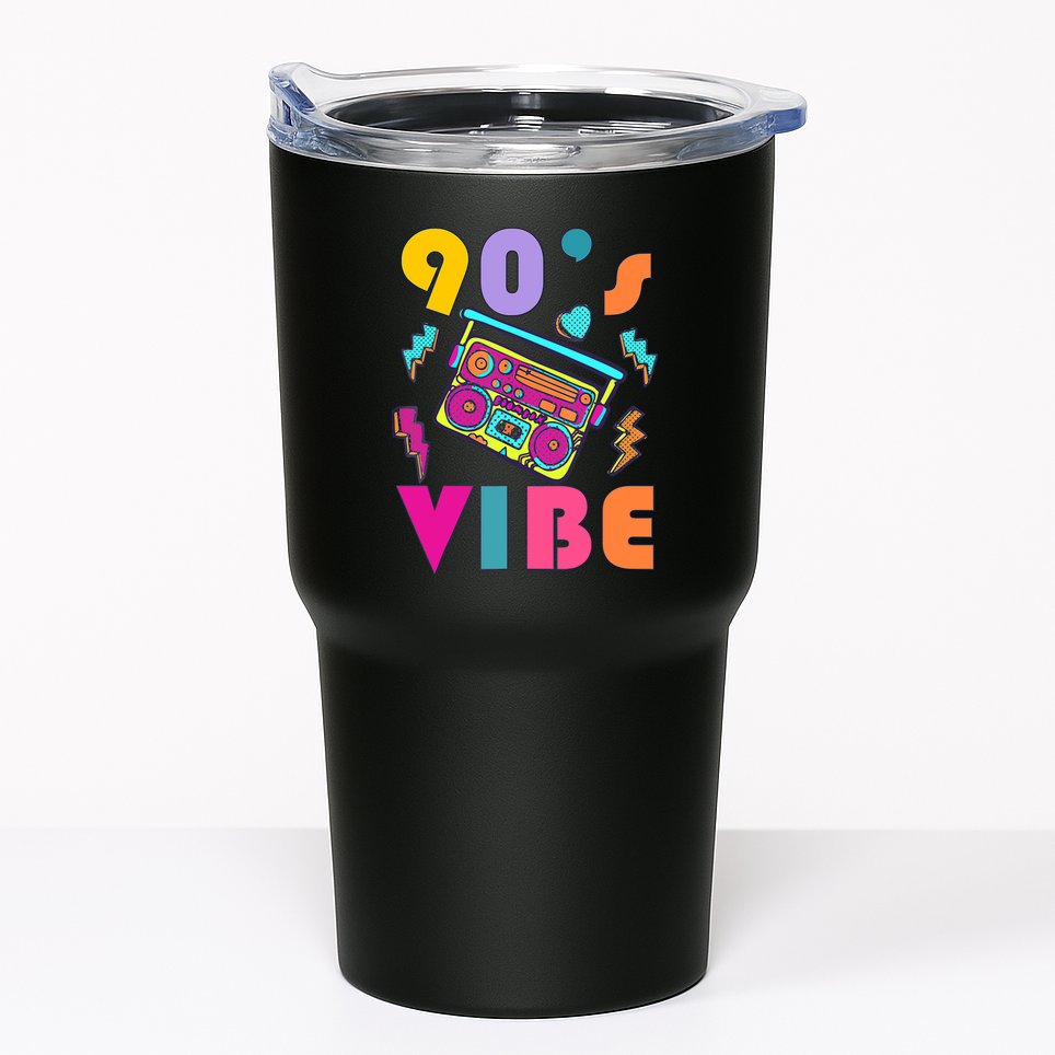 Vintage 90s Vibe 90s Music Lover I Heart The Nineties Tumbler