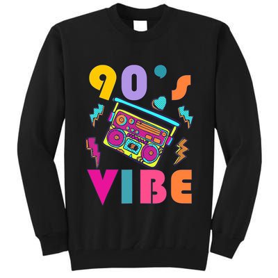 Vintage 90s Vibe 90s Music Lover I Heart The Nineties Tall Sweatshirt