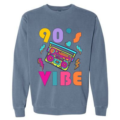 Vintage 90s Vibe 90s Music Lover I Heart The Nineties Garment-Dyed Sweatshirt