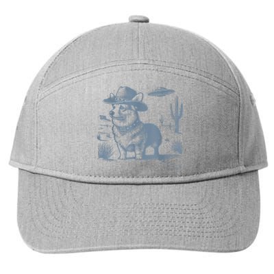 Vintage  90s Western Cowboy Corgi Ufo 7-Panel Snapback Hat