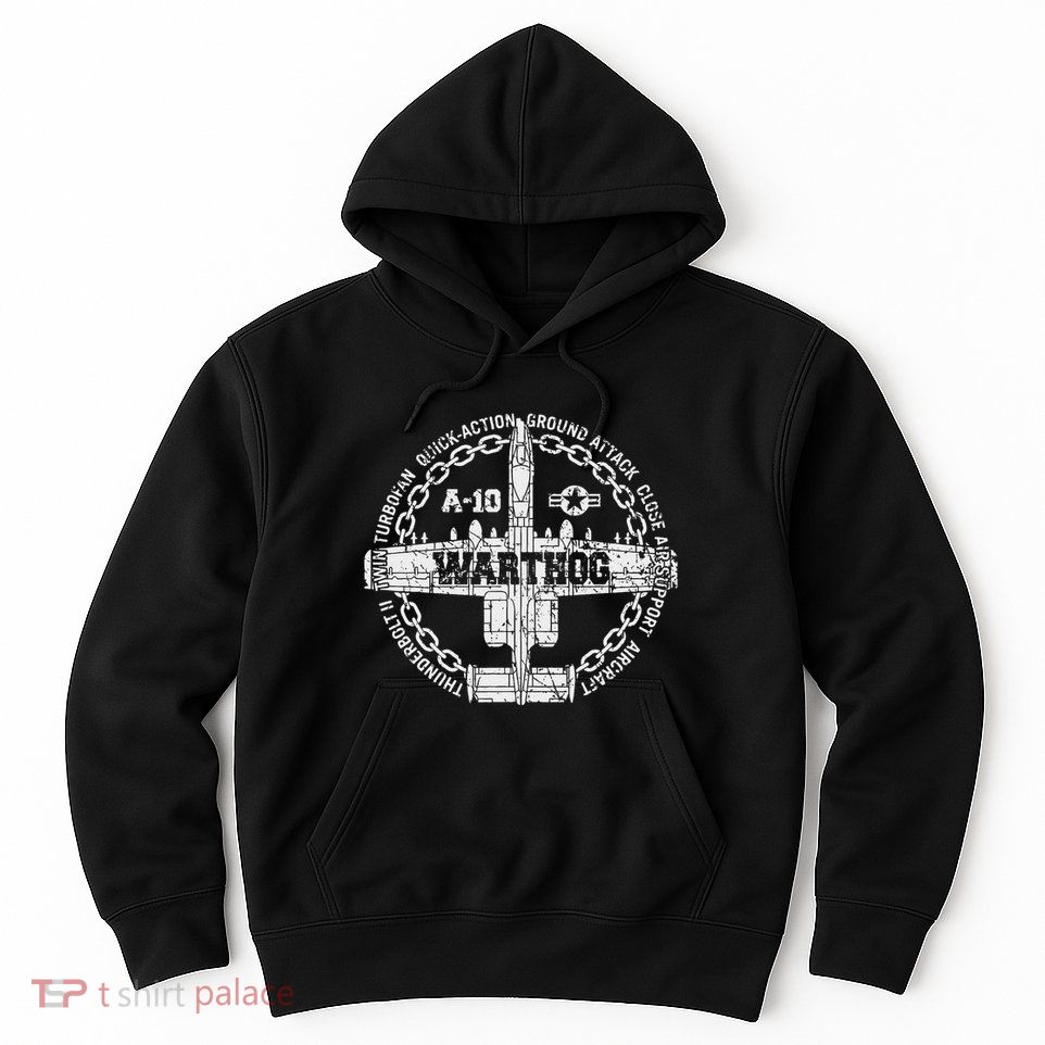 Vintage A 10 Thunderbolt Ii Warthog Attack Jet Aircraft Hoodie
