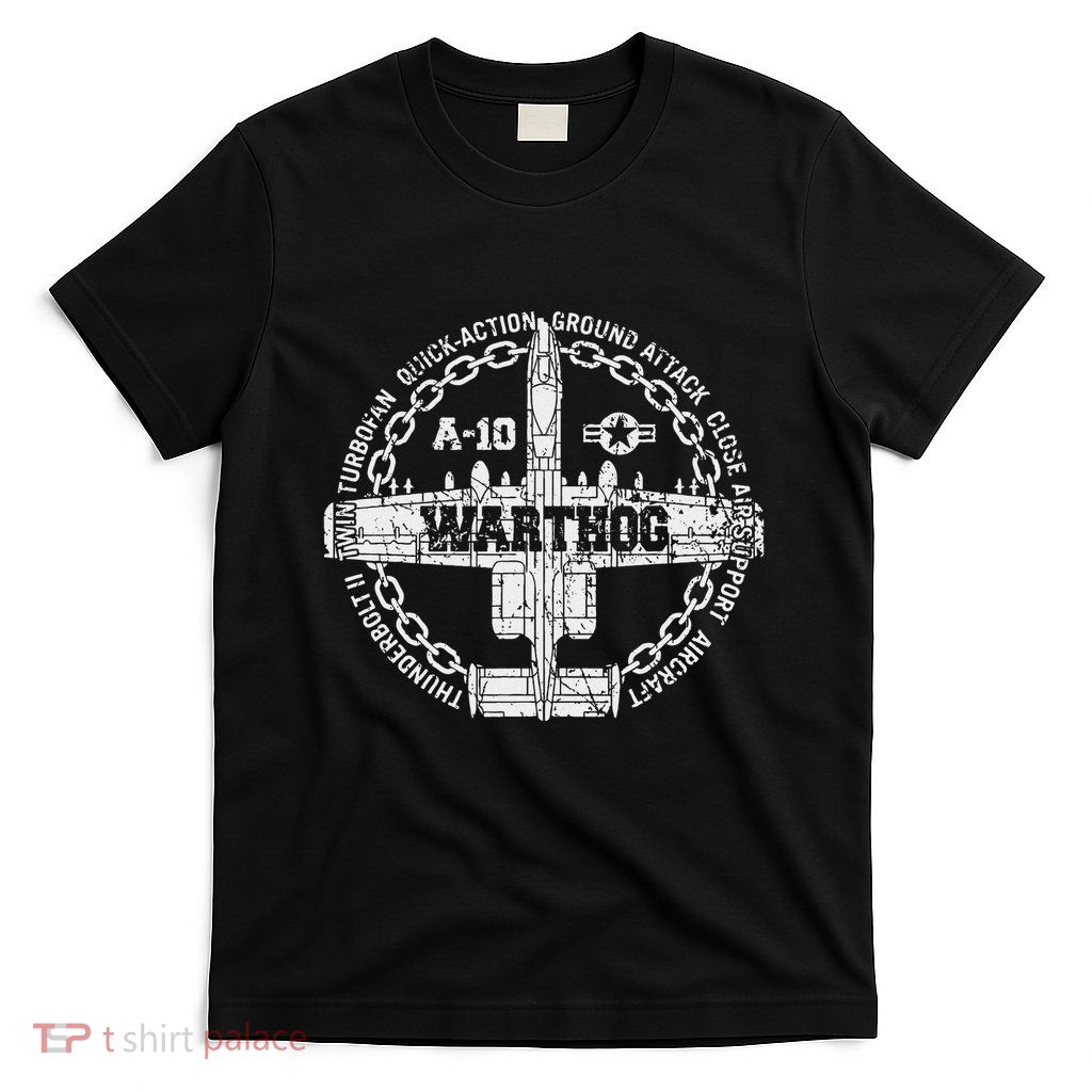 Vintage A 10 Thunderbolt Ii Warthog Attack Jet Aircraft T-Shirt