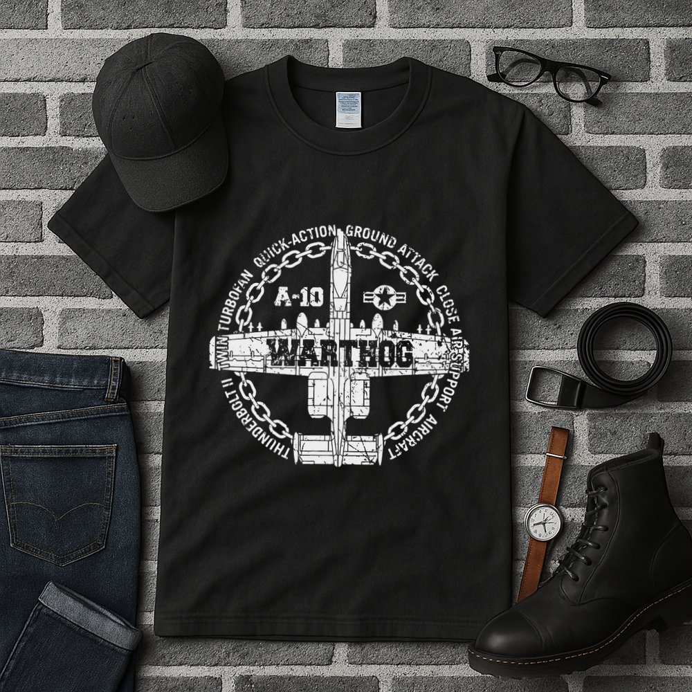 Vintage A 10 Thunderbolt Ii Warthog Attack Jet Aircraft Tall T-Shirt