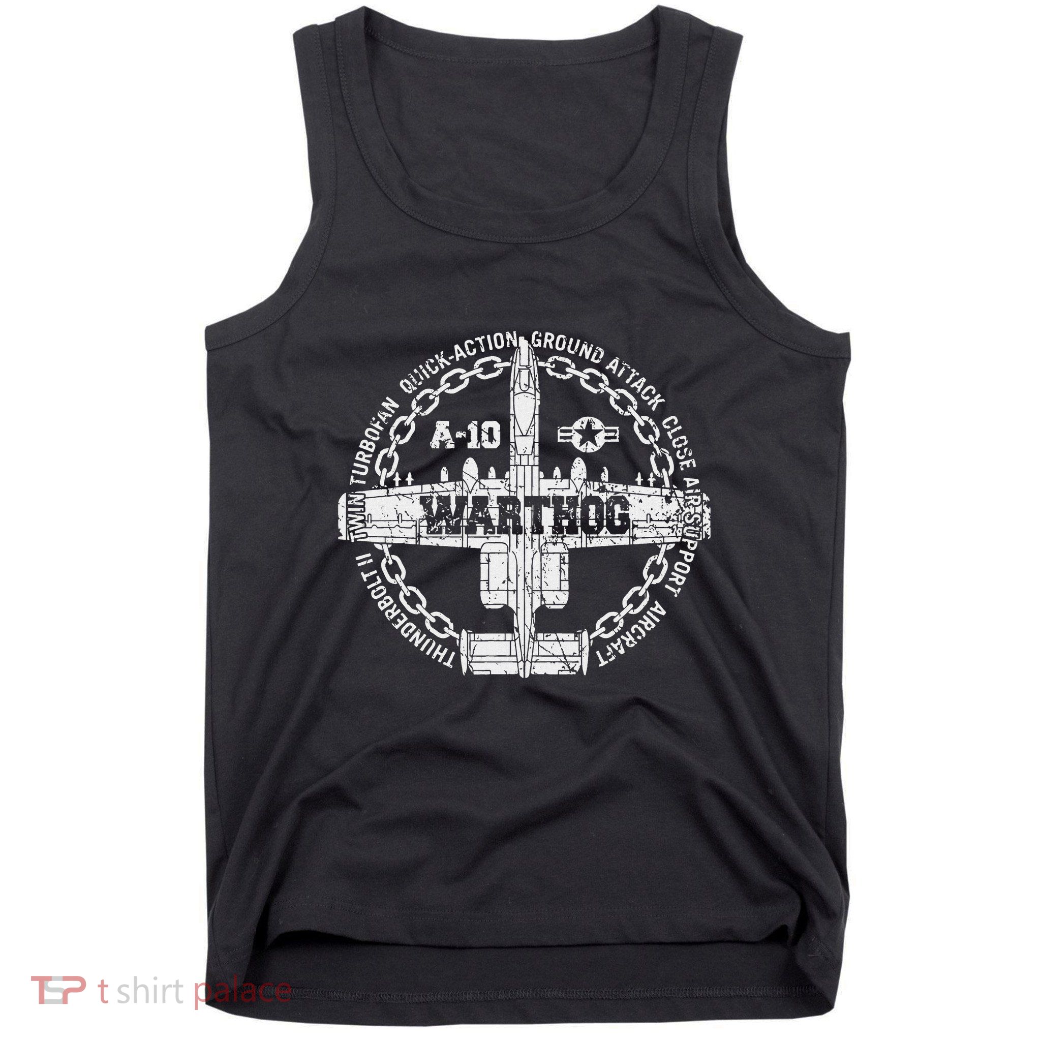 Vintage A 10 Thunderbolt Ii Warthog Attack Jet Aircraft Tank Top