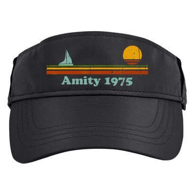 Vintage Amity 1975 Sunset Retro Sailboat Sunrise Summer Adult Drive Performance Visor