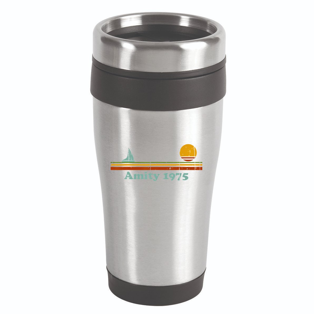 Vintage Amity 1975 Sunset Retro Sailboat Sunrise Summer 16oz Travel Tumbler