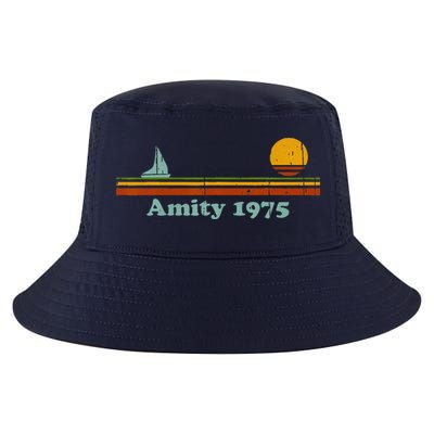 Vintage Amity 1975 Sunset Retro Sailboat Sunrise Summer Cool Comfort Performance Bucket Hat