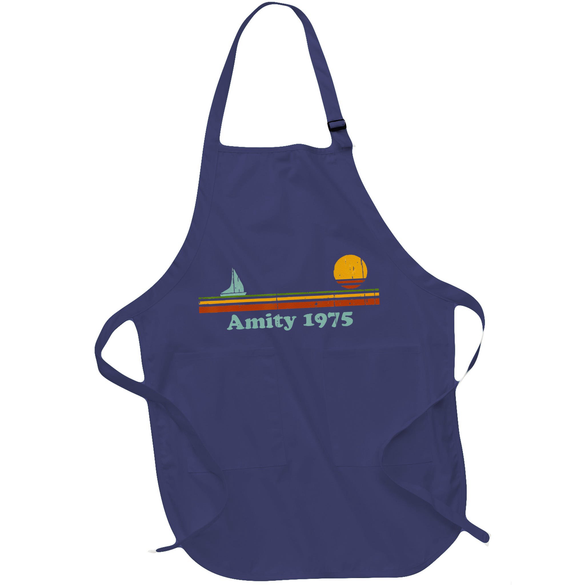 Vintage Amity 1975 Sunset Retro Sailboat Sunrise Summer Apron