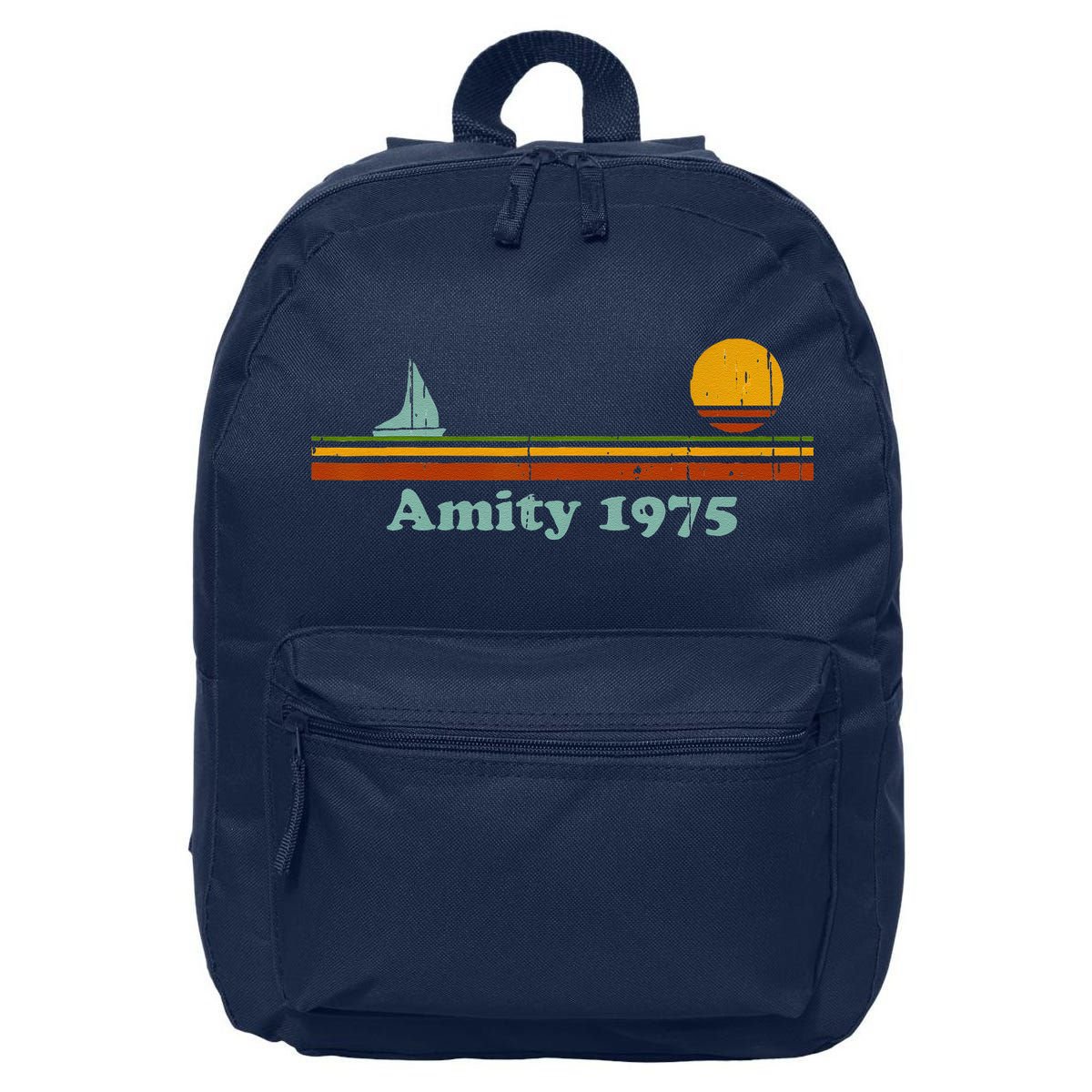 Vintage Amity 1975 Sunset Retro Sailboat Sunrise Summer 16 in Basic Backpack