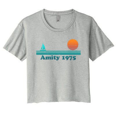 Vintage Amity 1975 Sunset Women's Crop Top Tee