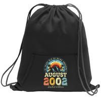 Vintage August 2002 Birthday Limited Edition 21 Year Old Sweatshirt Cinch Pack Bag