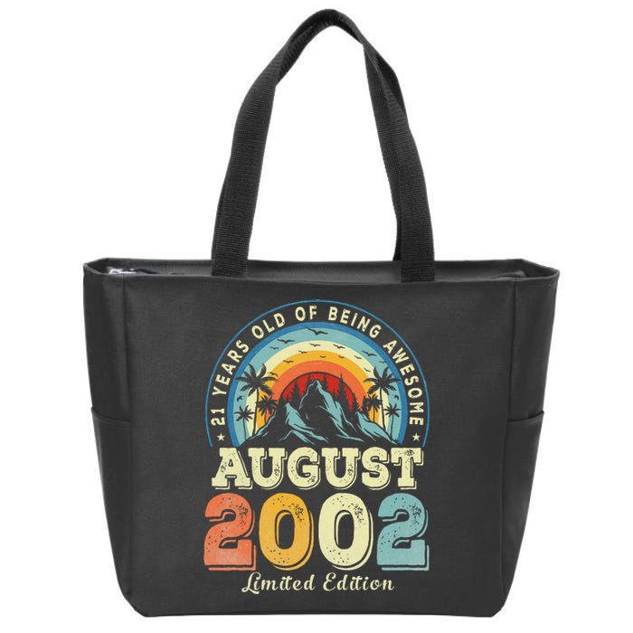 Vintage August 2002 Birthday Limited Edition 21 Year Old Zip Tote Bag