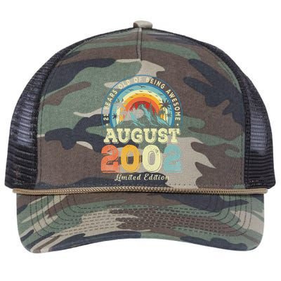 Vintage August 2002 Birthday Limited Edition 21 Year Old Retro Rope Trucker Hat Cap