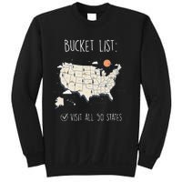 Visit All 50 States Usa Travel Map Mission Accomplished Sweatshirt