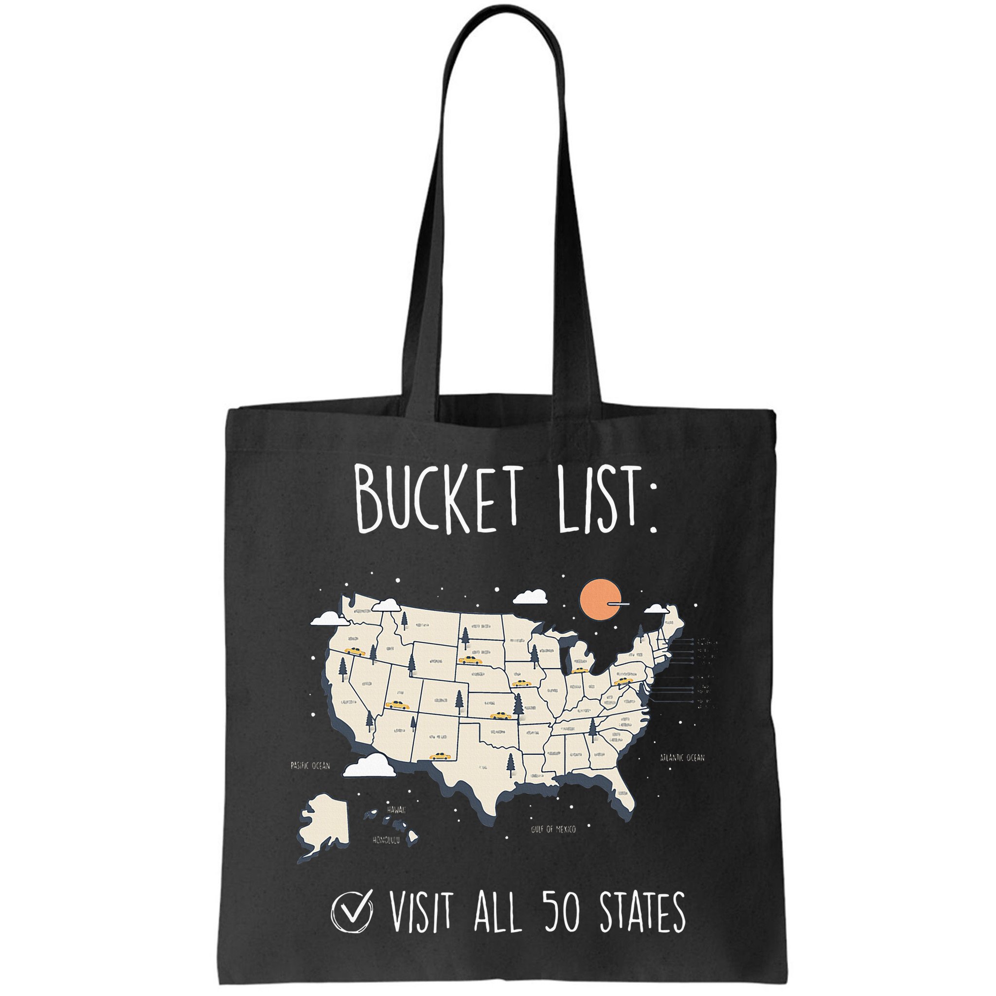 Visit All 50 States Usa Travel Map Mission Accomplished Bag