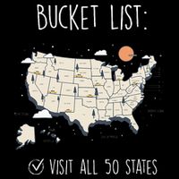 Visit All 50 States Usa Travel Map Mission Accomplished Baby Bodysuit