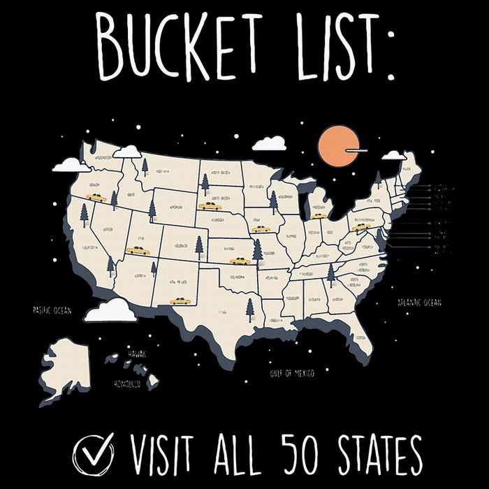Visit All 50 States Usa Travel Map Mission Accomplished Baby Bodysuit