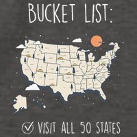 Visit All 50 States Usa Travel Map Mission Accomplished Vector Backpack