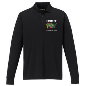 Visited All 50 States Usa Map For Travel Champion Lover Performance Long Sleeve Polo