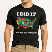 Visited All 50 States Usa Map For Travel Champion Lover Cooling Performance Crew T-Shirt