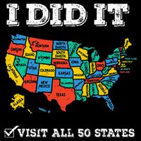 Visited All 50 States Usa Map For Travel Champion Lover Cooling Performance Crew T-Shirt