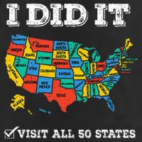 Visited All 50 States Usa Map For Travel Champion Lover Adult Drive Performance Visor