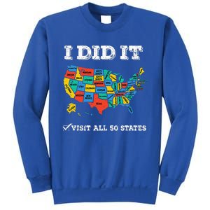 Visited All 50 States Usa Map For Travel Champion Lover Sweatshirt