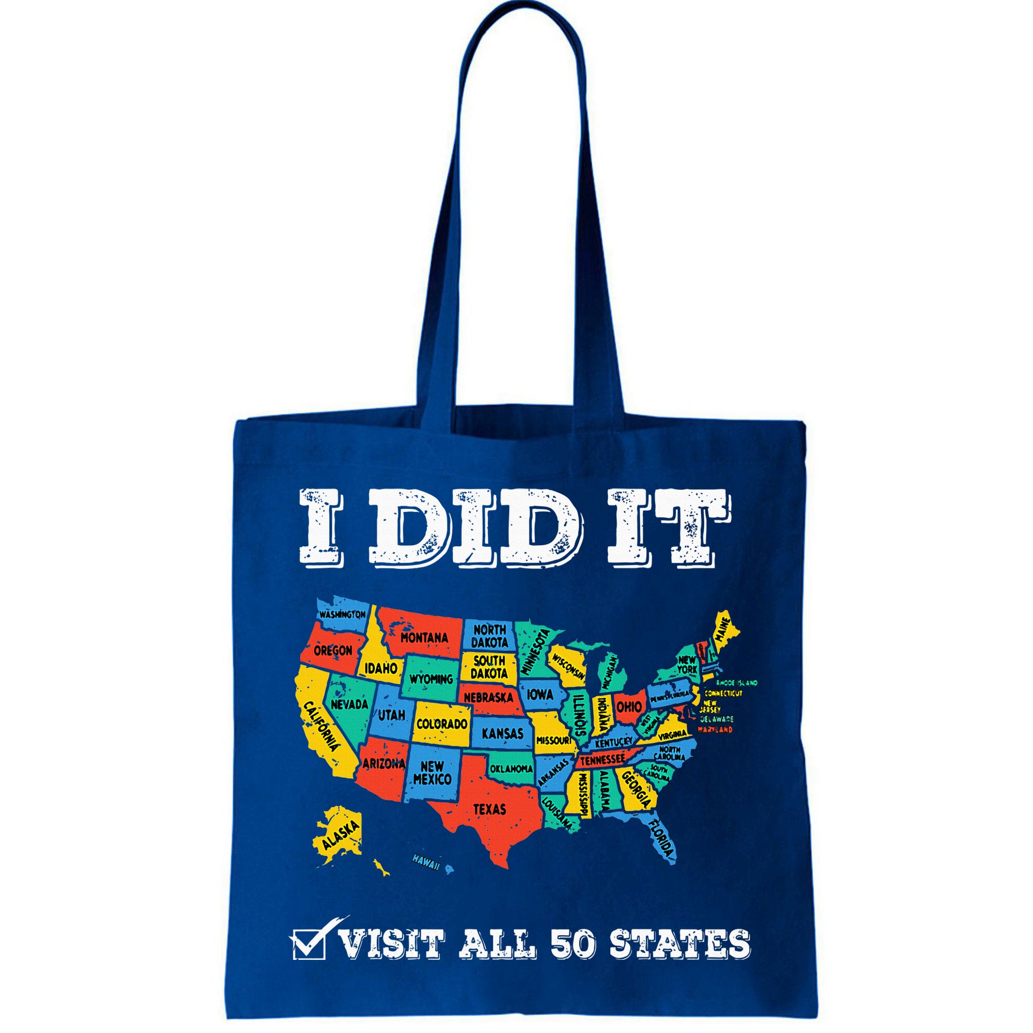 Visited All 50 States Usa Map For Travel Champion Lover Bag