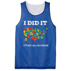 Visited All 50 States Usa Map For Travel Champion Lover Mesh Reversible Basketball Jersey Tank